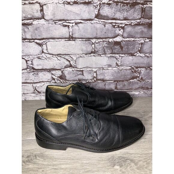 Studio Belverde Duke Black Leather Cap Toe Oxfords Dress Shoes Men’s Sz 11D/44EU - Picture 12 of 16